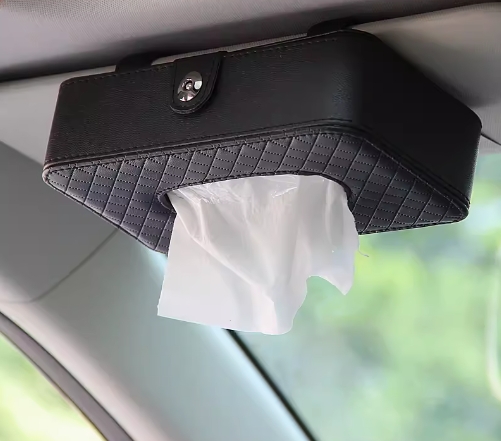 汽车内饰用品车载车用纸巾盒 汽车创意遮阳板挂式天窗椅背抽纸盒